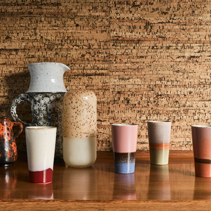 HKliving 70's Latte Mok 0,28 L - Mars