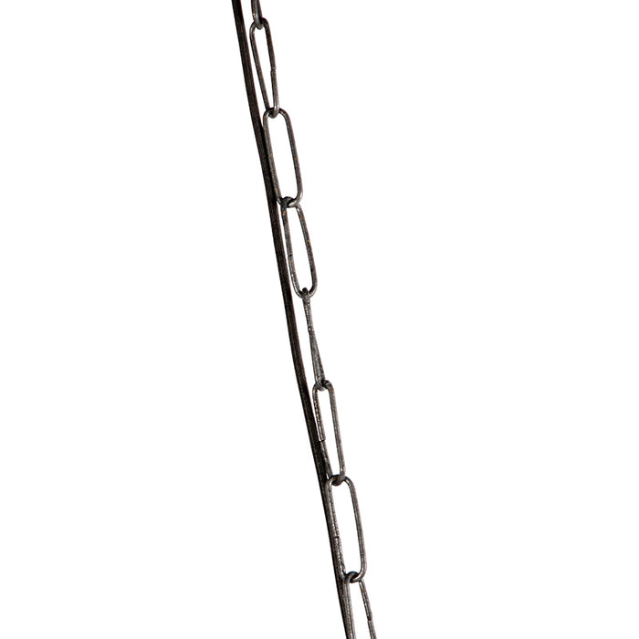 QAZQA Industriele hanglamp donkergrijs met mango hout - Mangoes