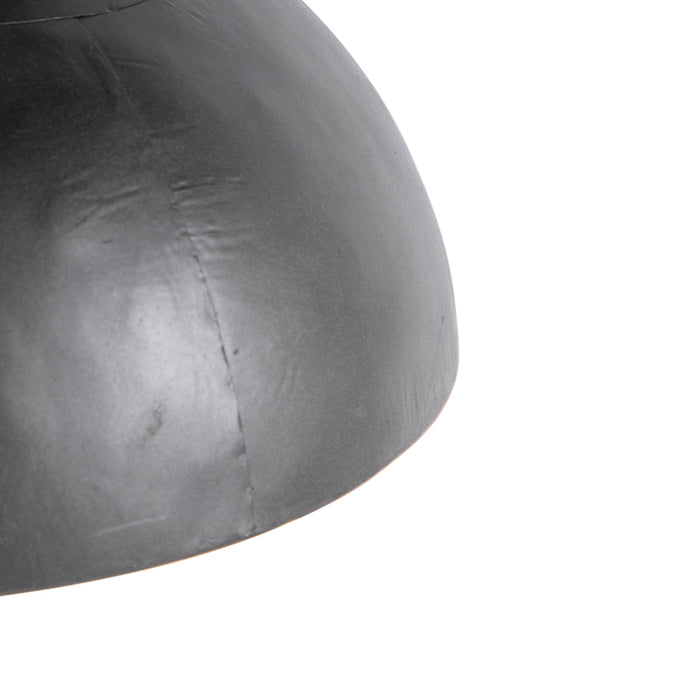 QAZQA Industriele hanglamp donkergrijs met mango hout - Mangoes