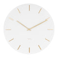 Karlsson Charm Wandklok Ø 45 cm - Wit - Gouden wijzers
