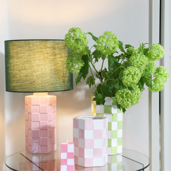 &k amsterdam Check Lamp - Roze