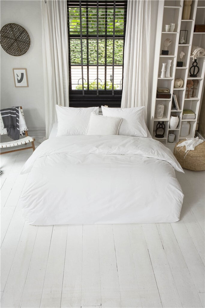 Walra - Dekbedovertrek Pretty Pom Pom - 240x220 - Wit