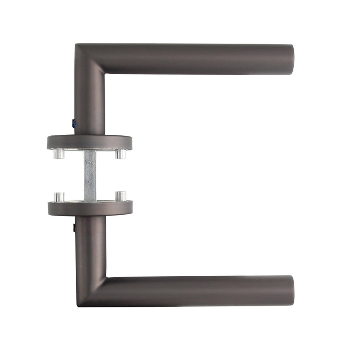 Intersteel Deurkruk Hoek 90° op rozet ø53x8 mm antracietgrijs