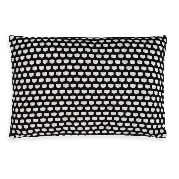 Knit Factory Mila Sierkussen - Beige|Zwart - 60x40 cm
