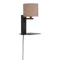it's about RoMi Florence Wandlamp H 42 cm - Zwart / Dark Linnen