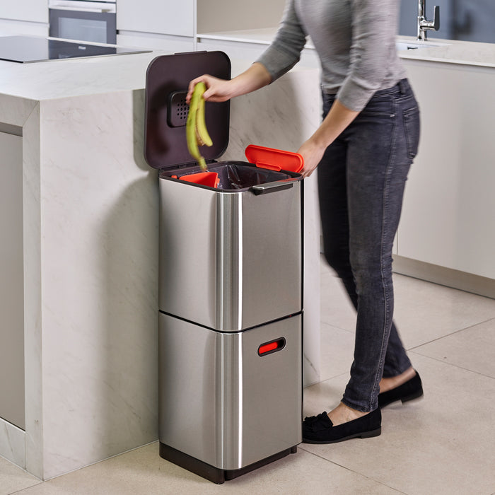 Joseph Joseph Intelligent Waste Afvalemmer Totem Compact 40 Liter (2x20 Liter)