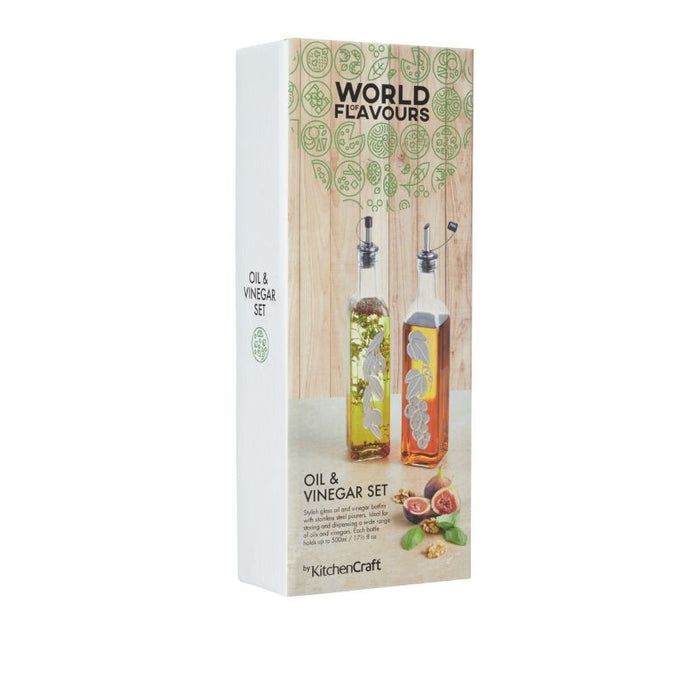 Olie -en Azijn Set, 2 Stuks, 0.5 L, Glas - KitchenCraft | World of Fla