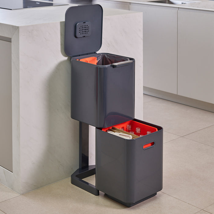 Joseph Joseph Intelligent Waste Afvalemmer Totem Compact 40 Liter (2x20 Liter)