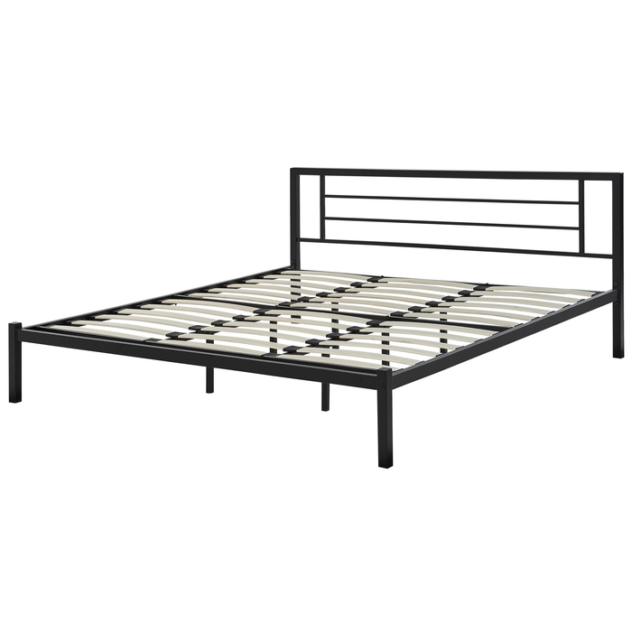 Beliani - CUSSET - Tweepersoonsbed - Zwart - 180 x 200 cm - Metaal