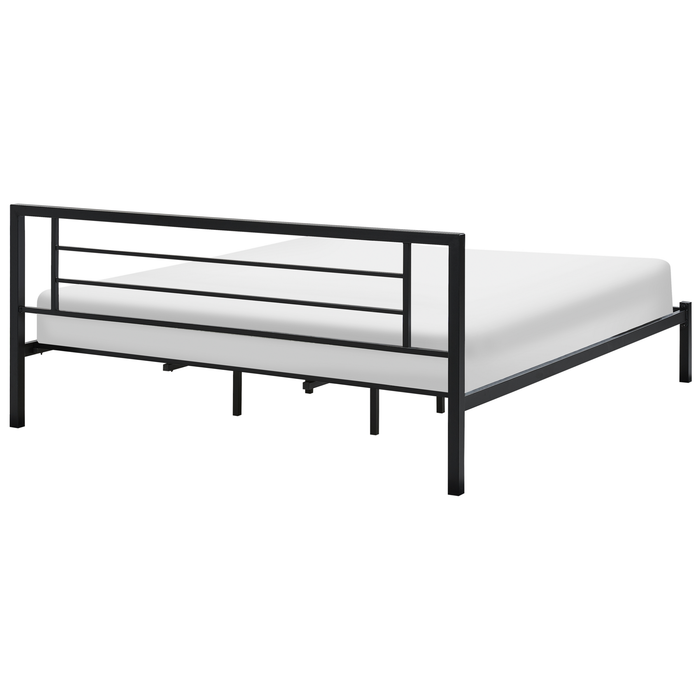 Beliani - CUSSET - Tweepersoonsbed - Zwart - 180 x 200 cm - Metaal