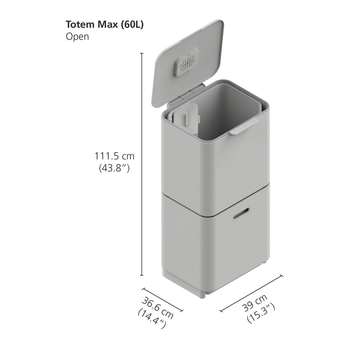 Joseph Joseph Intelligent Waste Afvalemmer Totem Max 60 Liter (30+30 Liter)