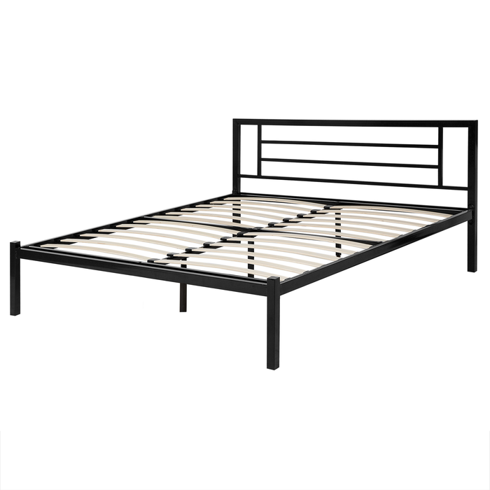 Beliani - CUSSET - Tweepersoonsbed - Zwart - 160 x 200 cm - Metaal