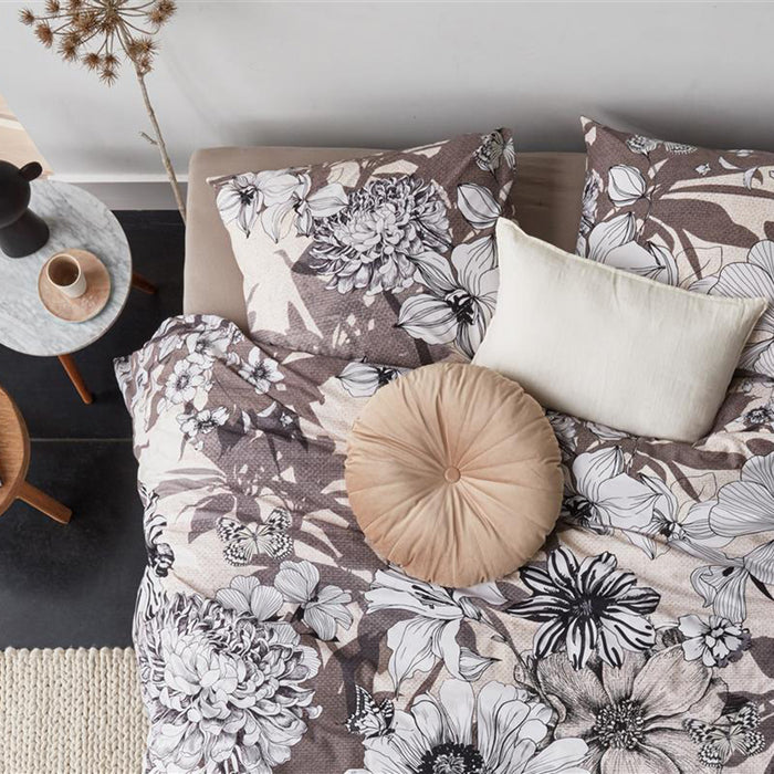 Beddinghouse Black Garden Dekbedovertrek 240 x 220 cm - Naturel