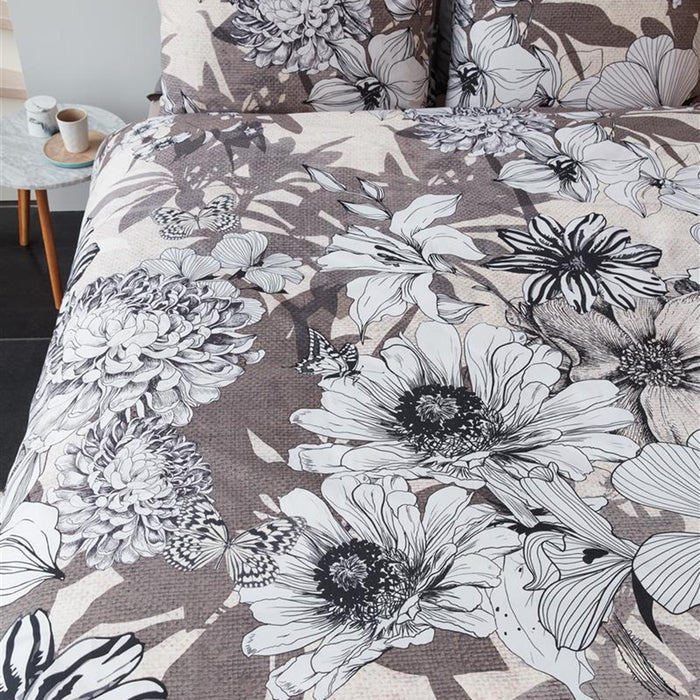 Beddinghouse Black Garden Dekbedovertrek 240 x 220 cm - Naturel