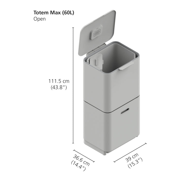 Joseph Joseph Intelligent Waste Afvalemmer Totem Max 60 Liter (30+30 Liter)