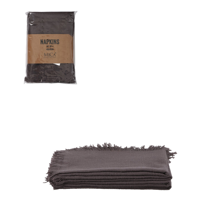 Mica Decorations Xavie Servet 4 st. Grijs