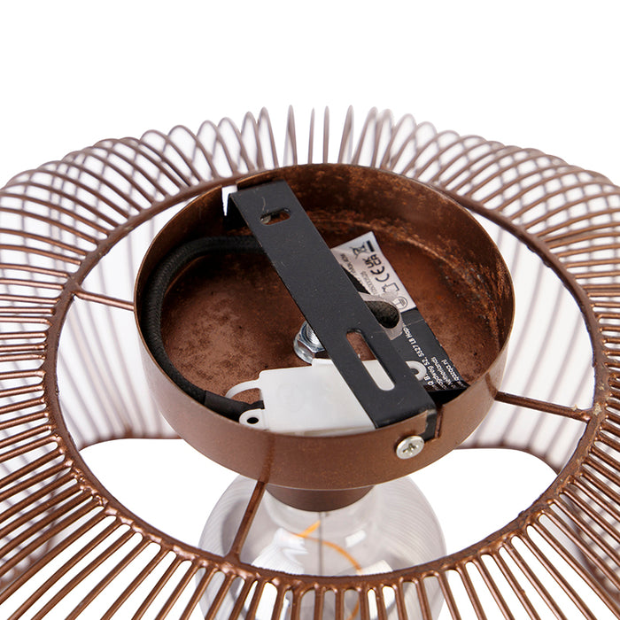 QAZQA Industriële plafondlamp koper 40 cm - Finn