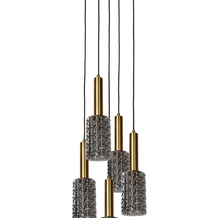 Lucide CORALIE Hanglamp 5xE27 - Mat Goud | Messing