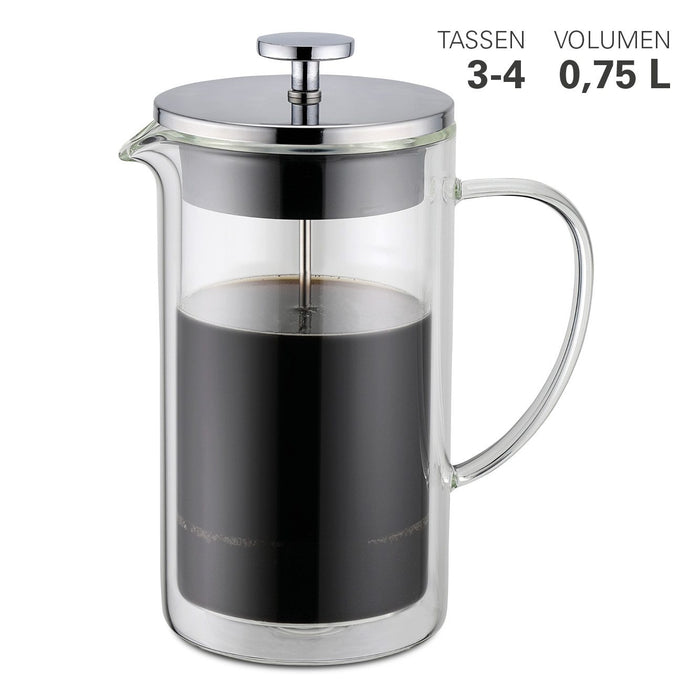 Weis - Cafetière, 750 ml, Dubbelwandig, Glas – Weis