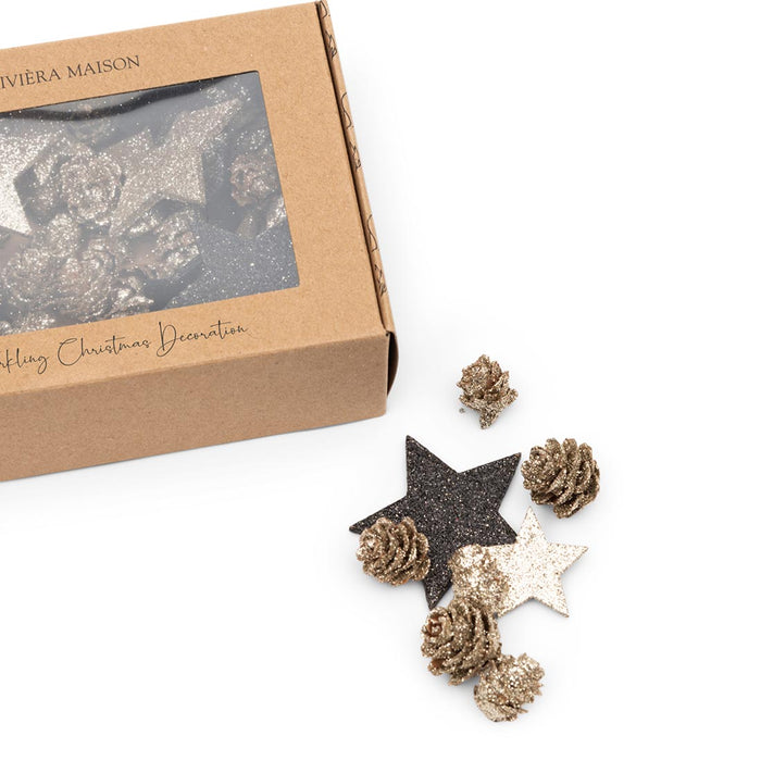 Riviera Maison Sparkling Christmas Deco gold -  14.0x10.0x4.0 cm