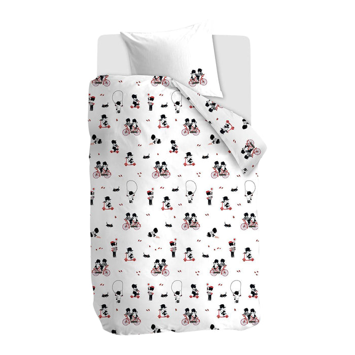 FIEP Buitenspelen Dekbedovertrek 140 x 200/220 cm - Rood