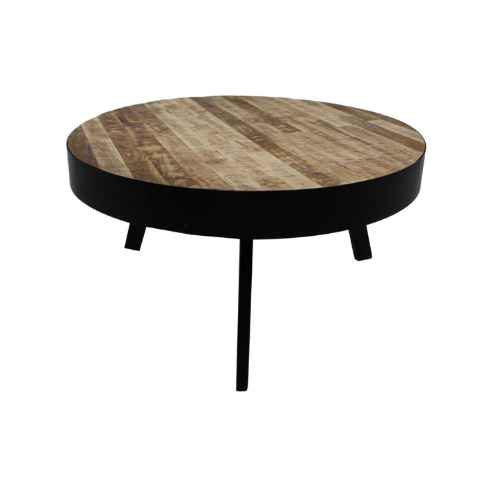 HSM Bijzettafel Montreal - ø70X35 - Naturel|zwart