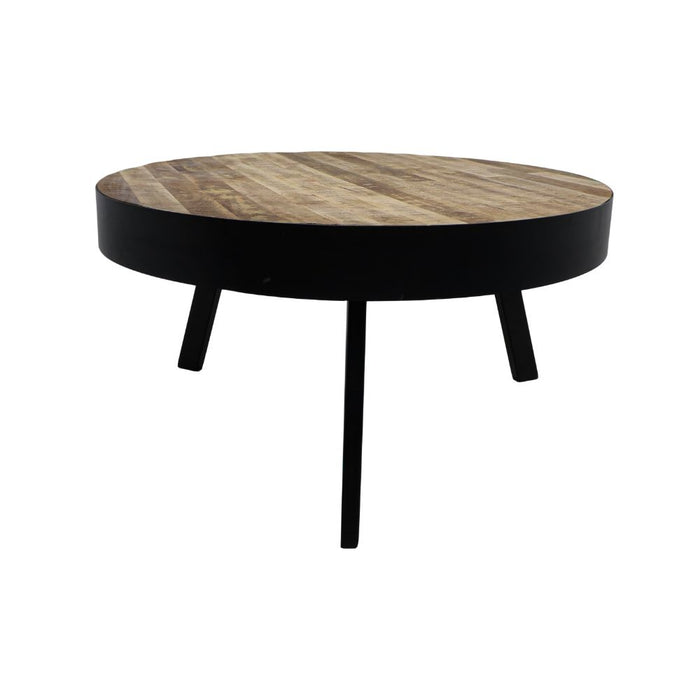 HSM Bijzettafel Montreal - ø70X35 - Naturel|zwart