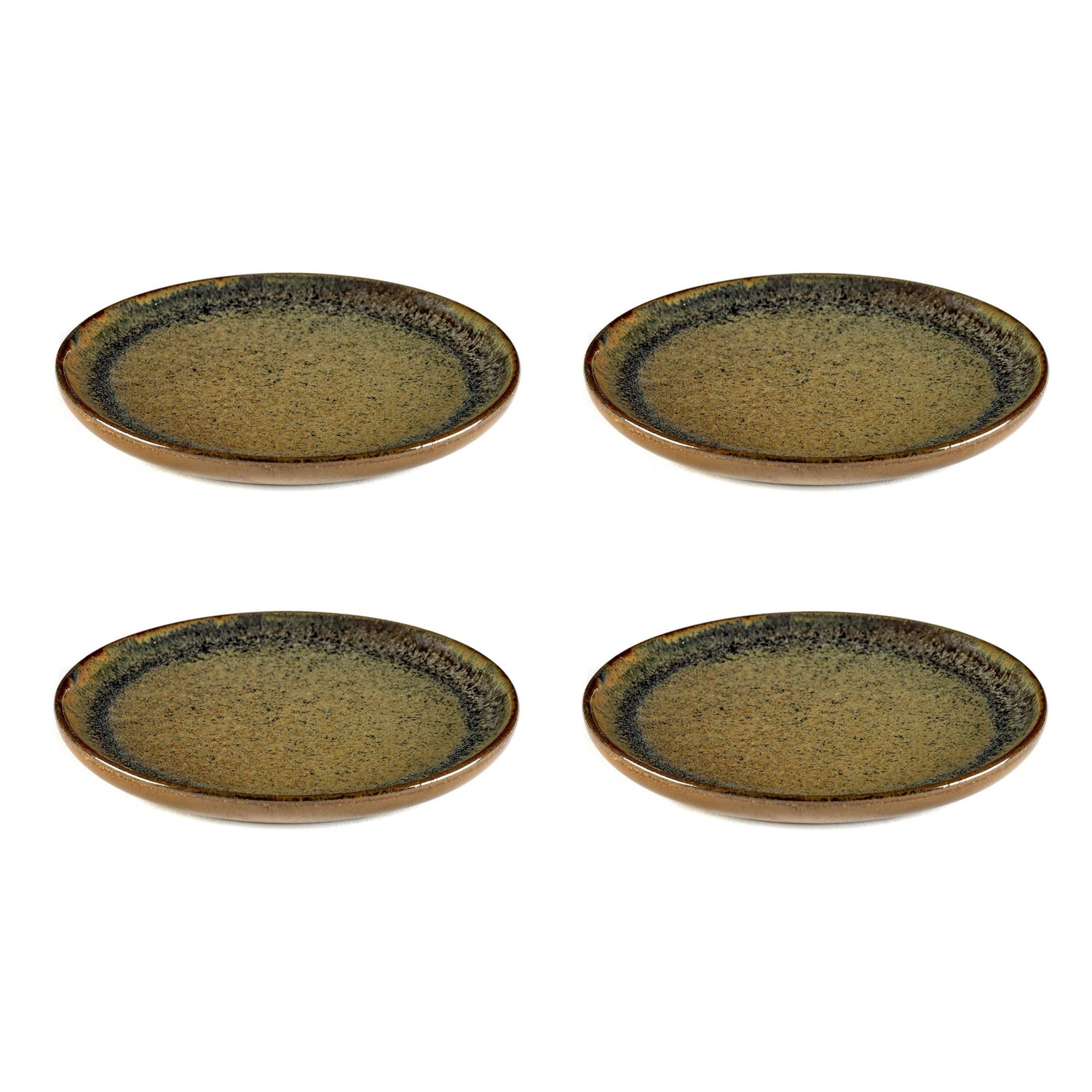 Serax Surface Broodbordje 4 st. -Ø 16 cm - Camogreen