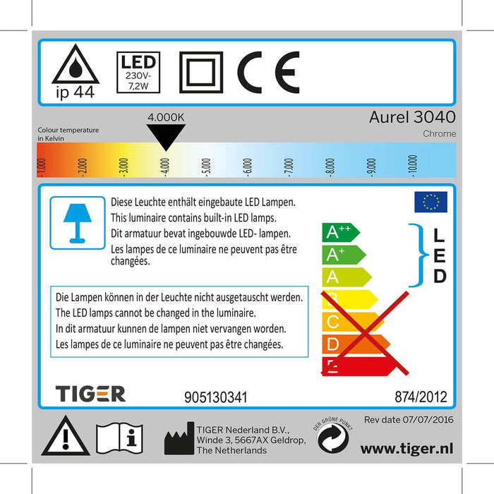 Tiger Aurel LED Badkamerlamp