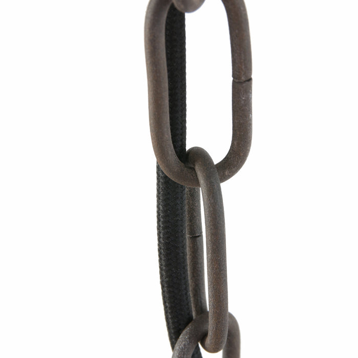 Mexlite - hanglamp - Eliga - bruin - glas metaal - Ø 40cm - E27 - 7636B