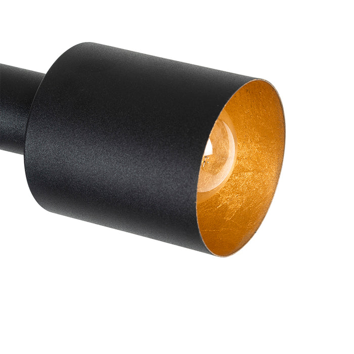 QAZQA Moderne vloerlamp zwart 2-lichts - Stijn