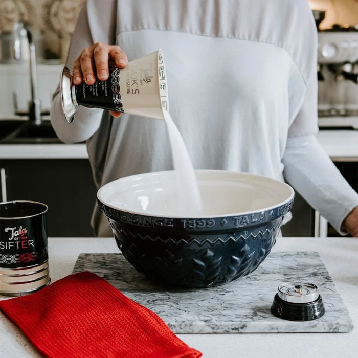 Beslagkom, 30 cm, Keramiek, Indigo & Ivory - Tala