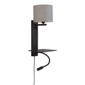 it's about RoMi Florence Wandlamp met Leeslamp - Zwart / Lichtgrijs
