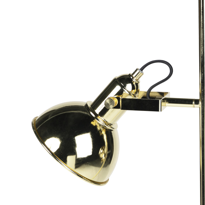 QAZQA Vloerlamp tommy - Messing - Design - L 50cm