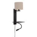 it's about RoMi Florence Wandlamp met Leeslamp - Zwart / Beige