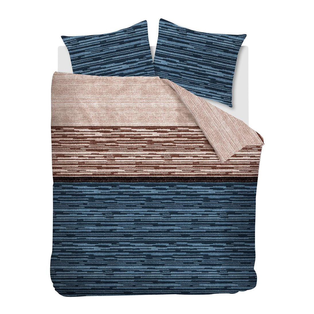 Beddinghouse Fardau Dekbedovertrek 240 x 220 cm - Blauw