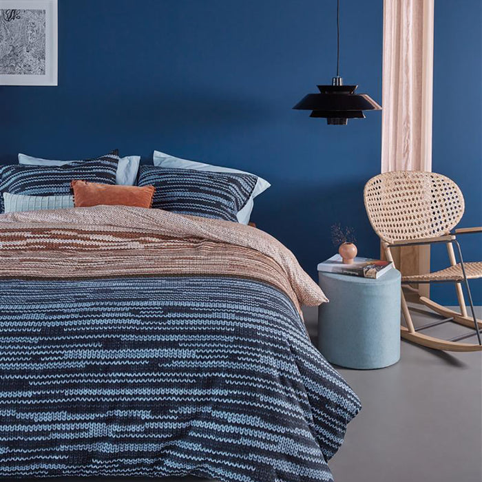 Beddinghouse Fardau Dekbedovertrek 240 x 220 cm - Blauw