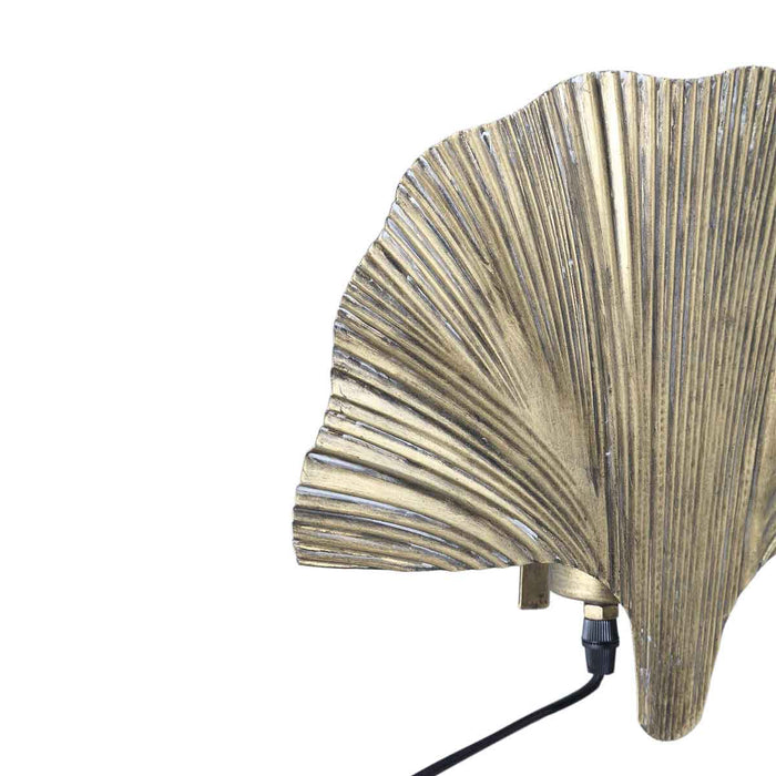 PTMD Lyndy Wandlamp Schelp - 32 x 10 x 26 cm - Metaal - Goud