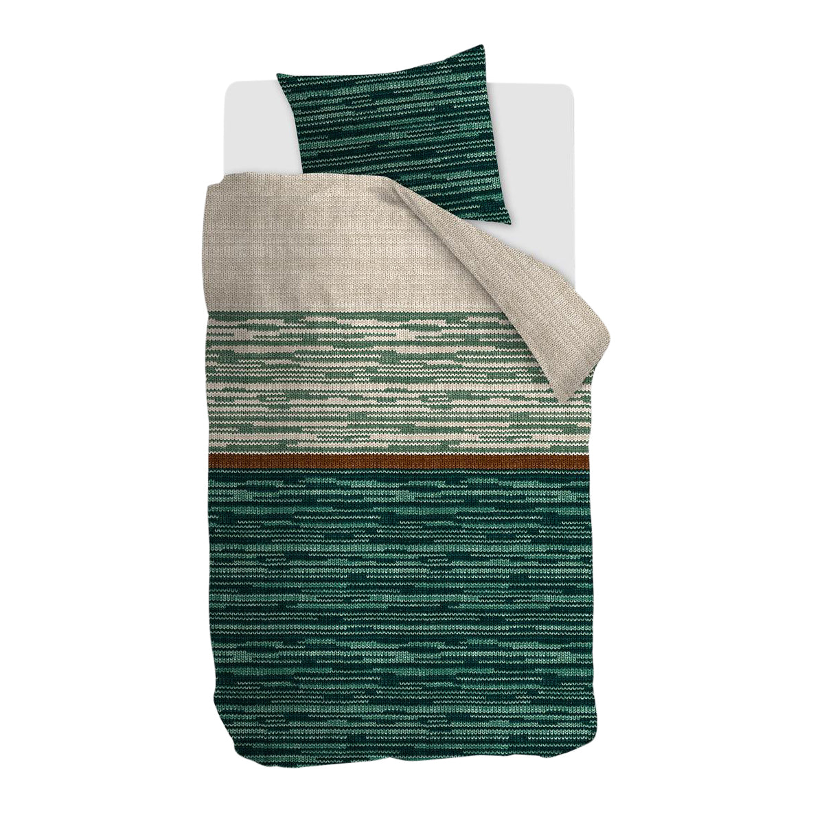 Beddinghouse Fardau Dekbedovertrek 140 x 220 cm - Groen