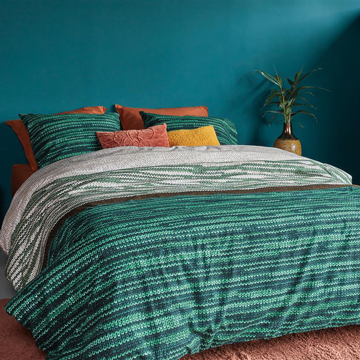 Beddinghouse Fardau Dekbedovertrek 140 x 220 cm - Groen