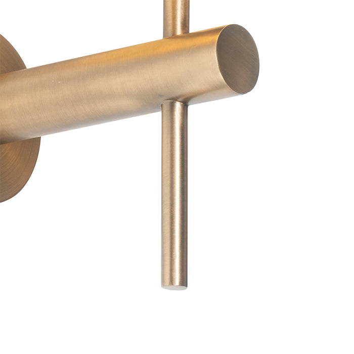 QAZQA Moderne wandlamp brons met witte kap - Pluk