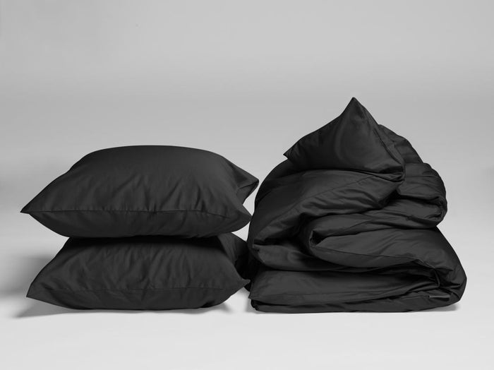 Yumeko overtrekset katoen satijn dark anthracite 240x220 + 2|60x70