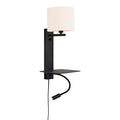 it's about RoMi Florence Wandlamp met Leeslamp - Zwart / Wit