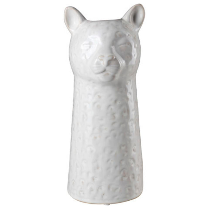 Gusta Vaas luipaard ø10,6x26cm wit