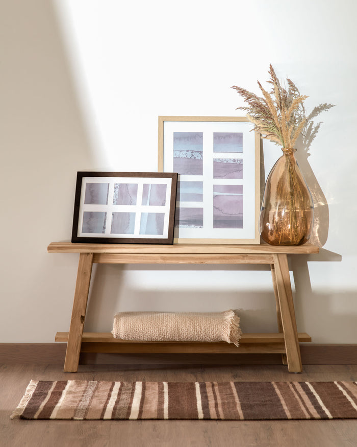 Kave Home - Brenna medium glazen vaas bruin 100% gerecycled