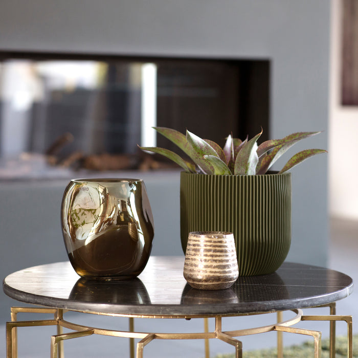 Capi Europe Groove Bloempot - Ø 23 cm - Olijfgroen