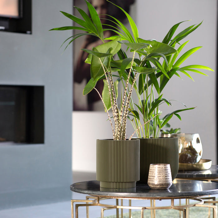 Capi Europe Groove Bloempot - Ø 23 cm - Olijfgroen