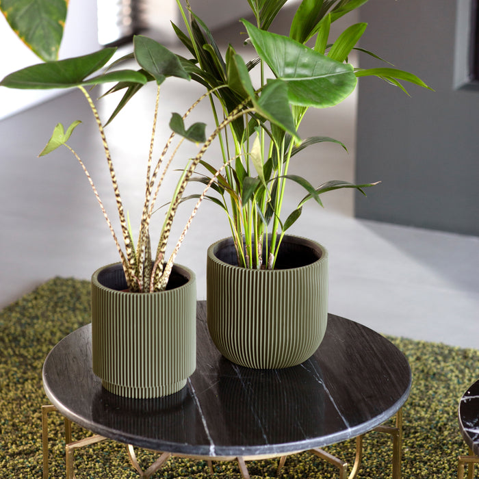 Capi Europe Groove Bloempot - Ø 23 cm - Olijfgroen