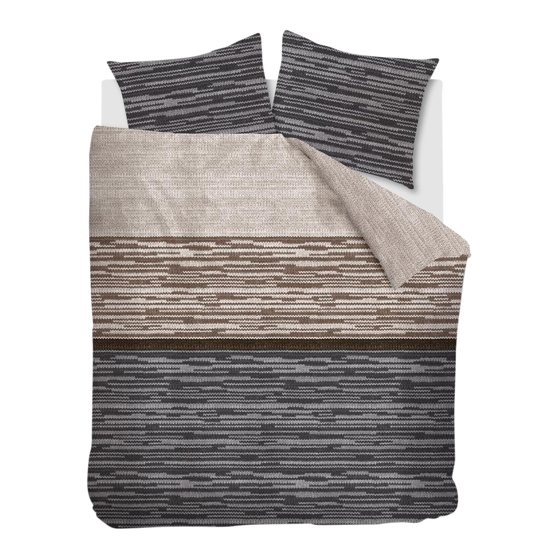 Beddinghouse Fardau Dekbedovertrek 200 x 220 cm - Grijs