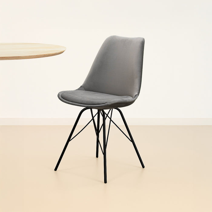 Kick kuipstoel Velvet - Grijs